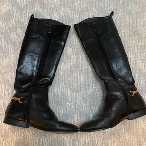 Tory Burch Riding Boots, Black leather, Size 7